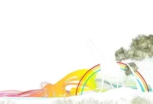 abstract minimalistic multicolor rainbows giraffes 1680x1050 wallpaper Art HD Wallpaper